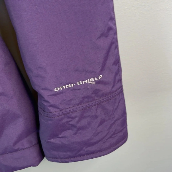 COLUMBIA OmniShield Fitted Ski Jacket Purple Fleece Lined Lightweight Pockets M - Picture 6 of 11
